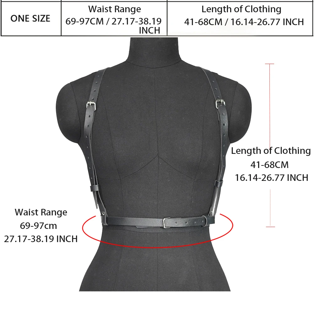 Leather Lingerie Harness Belt Harness Corset Women Fashion Harness Waist Belt Gothic Fetish Clothing Festival Rave Outfit